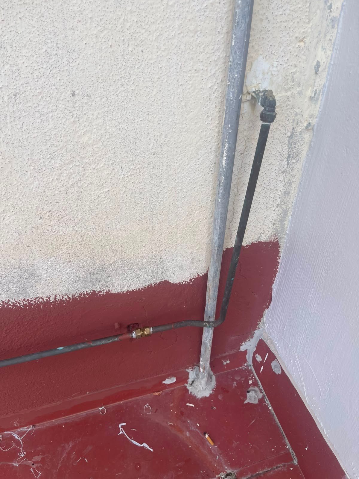 Pipework with waterproof coating